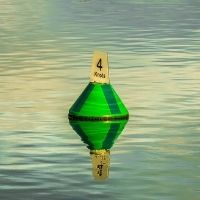 Green Port Hand buoy for navigation